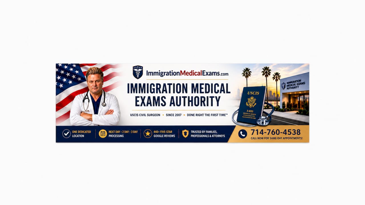 Civil surgeon reviewing immigration medical form